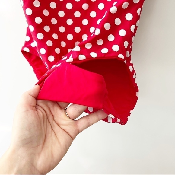 Revolve LPA Amelie Red Polka Dot Swimsuit One Piece - Picture 10 of 11